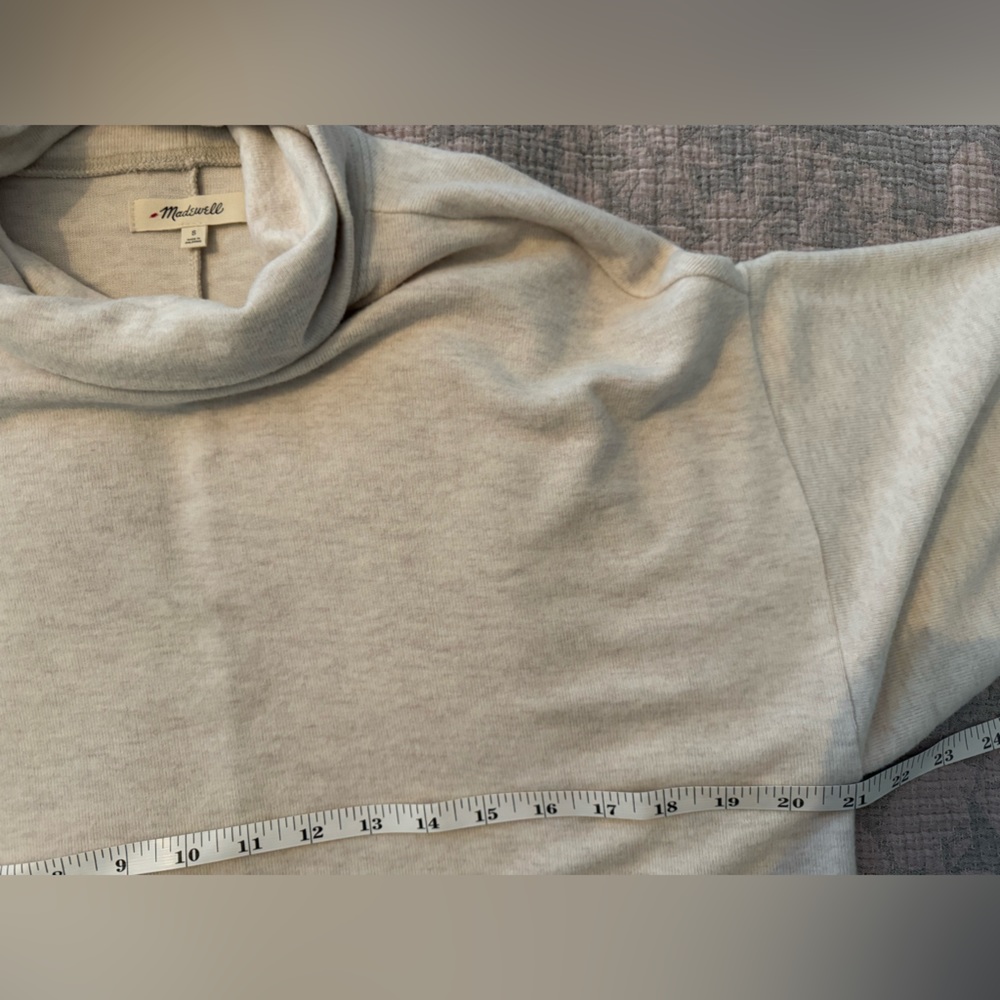 Madewell Brushed Jersey Funnelneck Sweater - Picture 3 of 5